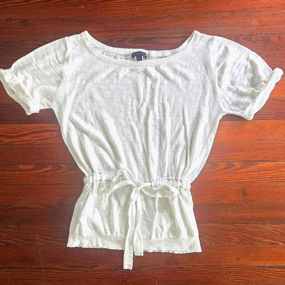 MNG White Knit Top